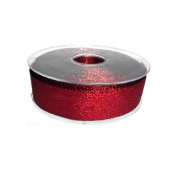 red Lurex Ribbon - Size 25 mm